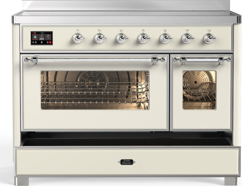 Ilve UMIB48NR3AWC Antique White With Chrome Trim