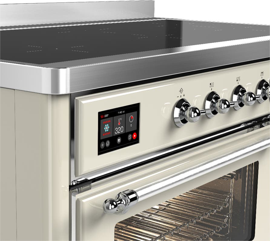 Ilve UMIB48NR3AWC Antique White With Chrome Trim