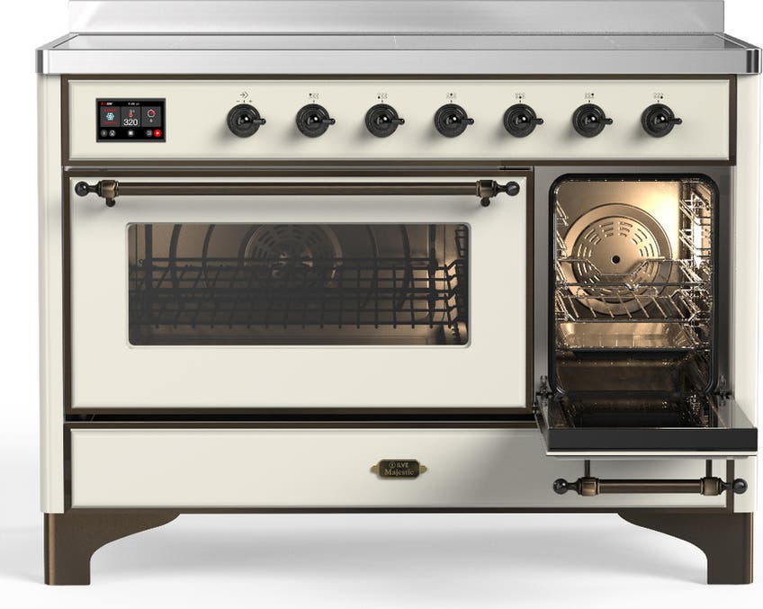 Ilve UMIB48NR3AWB Antique White With Burnished Trim