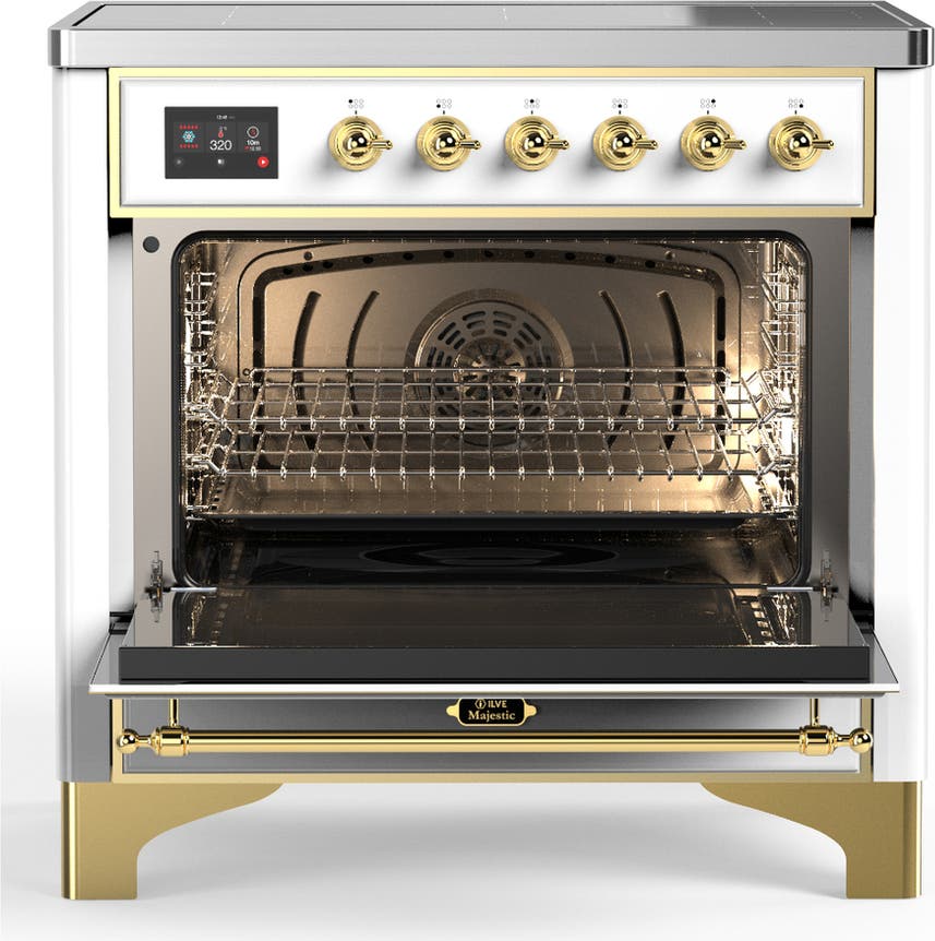 Ilve UMIB36QNR3WHG White With Brass Trim