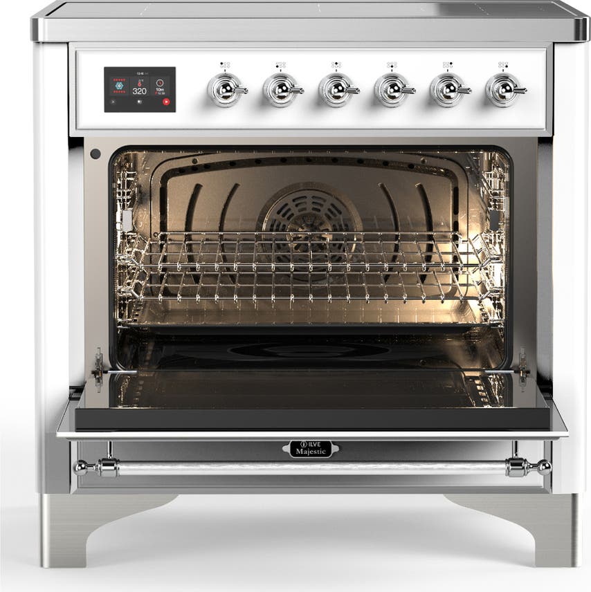 Ilve UMIB36QNR3WHC White With Chrome Trim