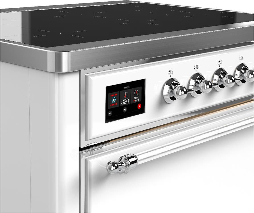 Ilve UMIB36QNR3WHC White With Chrome Trim