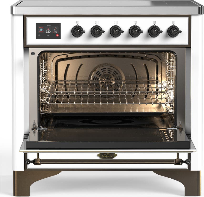 Ilve UMIB36QNR3WHB White With Burnished Trim