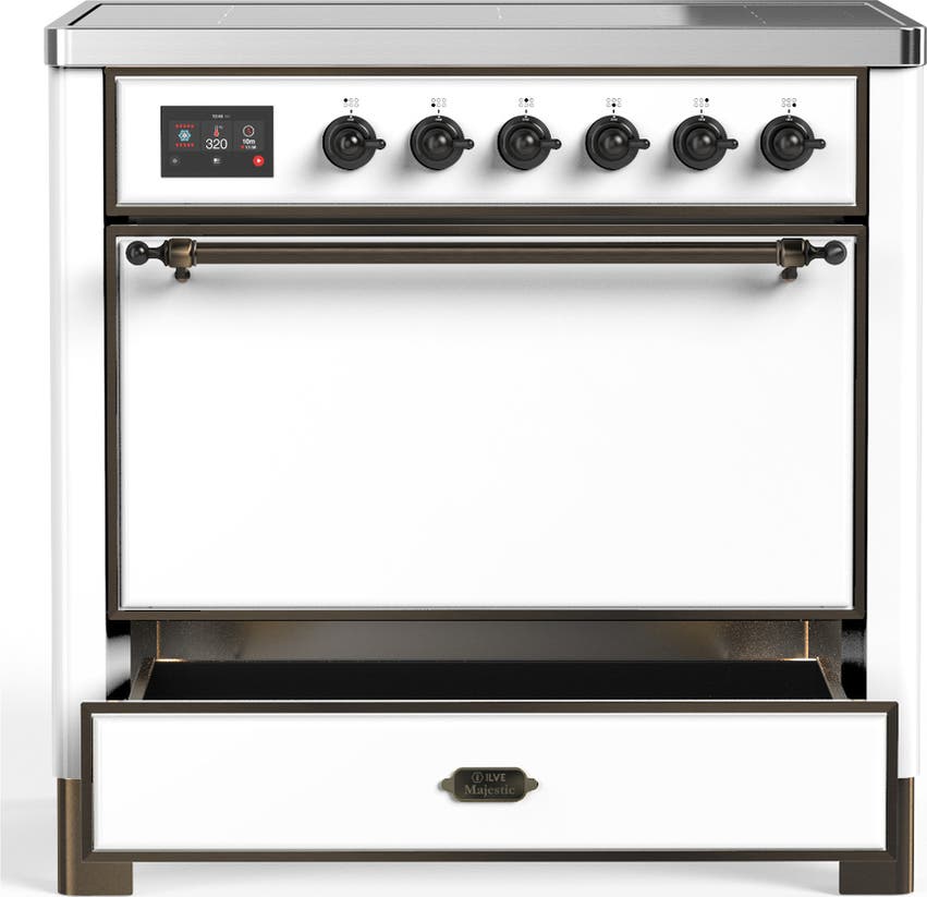 Ilve UMIB36QNR3WHB White With Burnished Trim