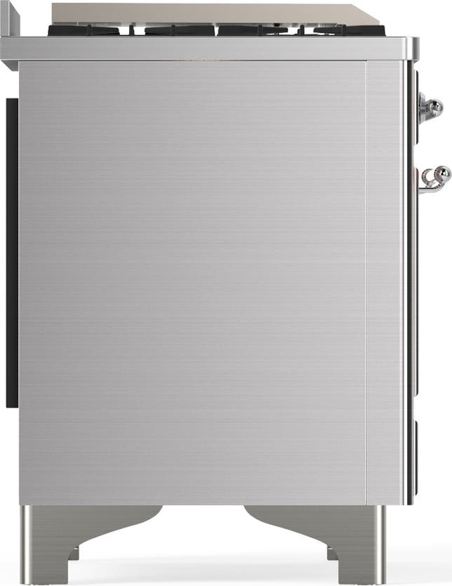 Ilve UMD40FNR3SSC Stainless Steel With Chrome Trim, Natural Gas
