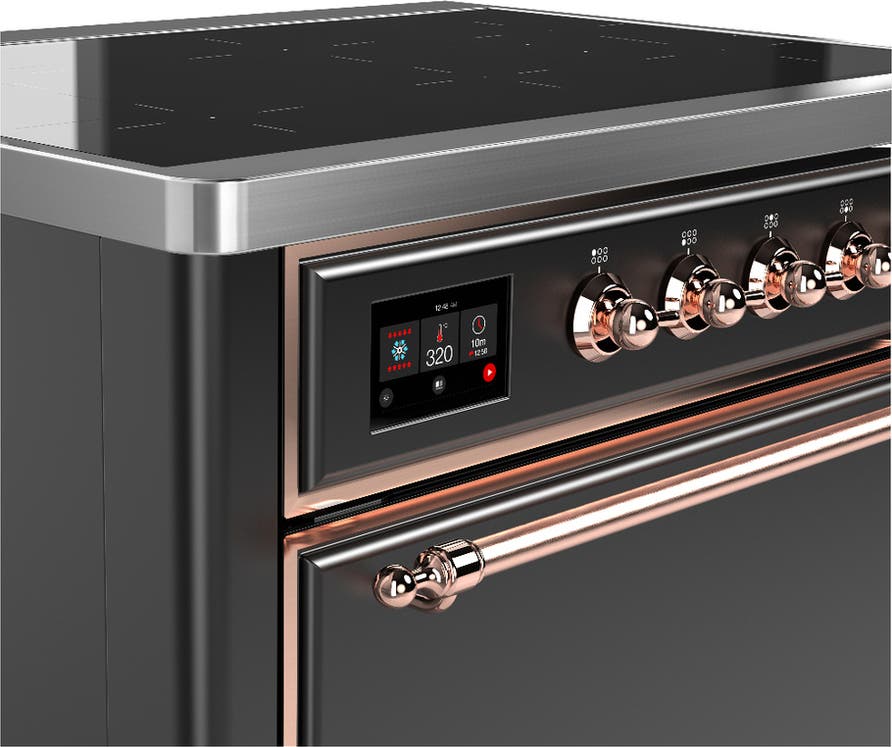 Ilve UMIB36QNR3MGP Matte Graphite With Copper Trim