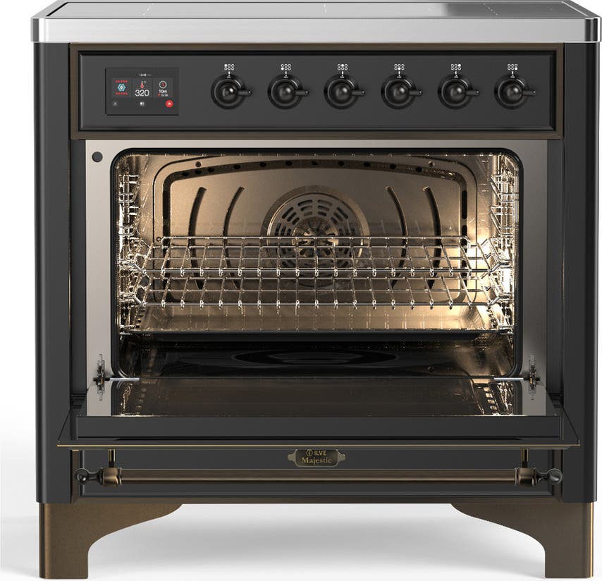Ilve UMIB36QNR3MGB Matte Graphite With Burnished Trim