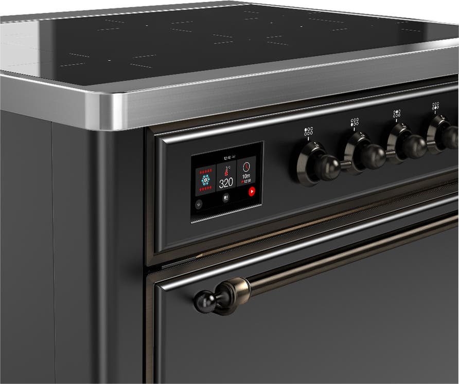 Ilve UMIB36QNR3MGB Matte Graphite With Burnished Trim