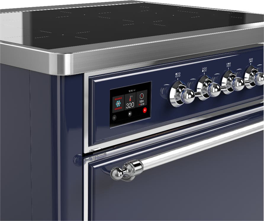 Ilve UMIB36QNR3MBC Midnight Blue With Chrome Trim