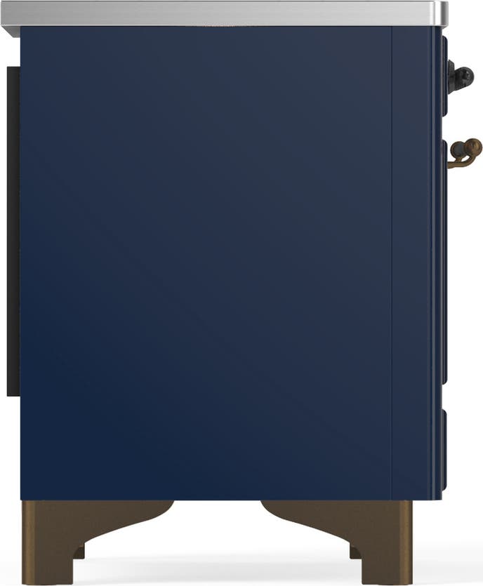 Ilve UMIB36QNR3MBB Midnight Blue With Burnished Trim