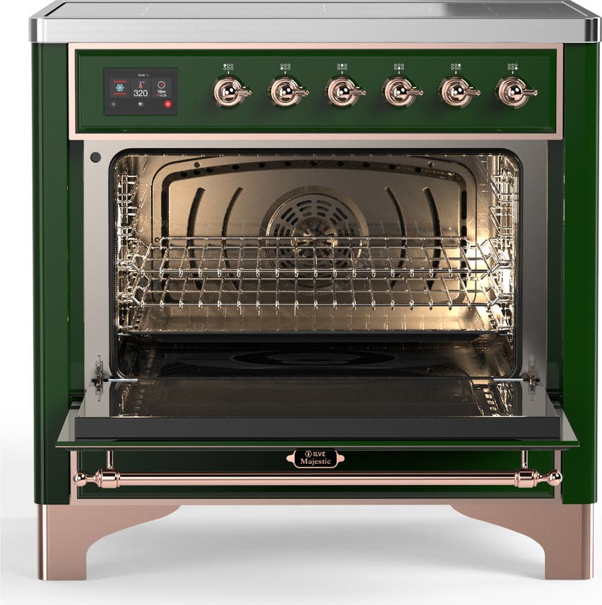 Ilve UMIB36QNR3EGP Emerald Green With Copper Trim