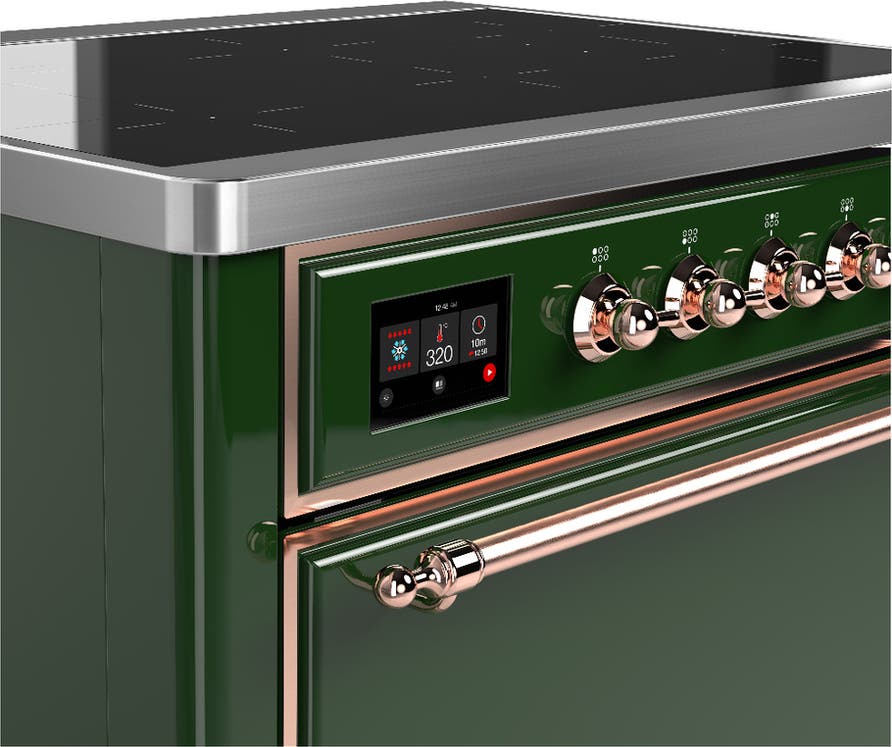 Ilve UMIB36QNR3EGP Emerald Green With Copper Trim
