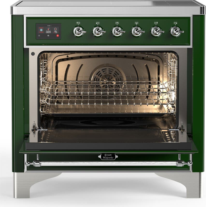 Ilve UMIB36QNR3EGC Emerald Green With Chrome Trim