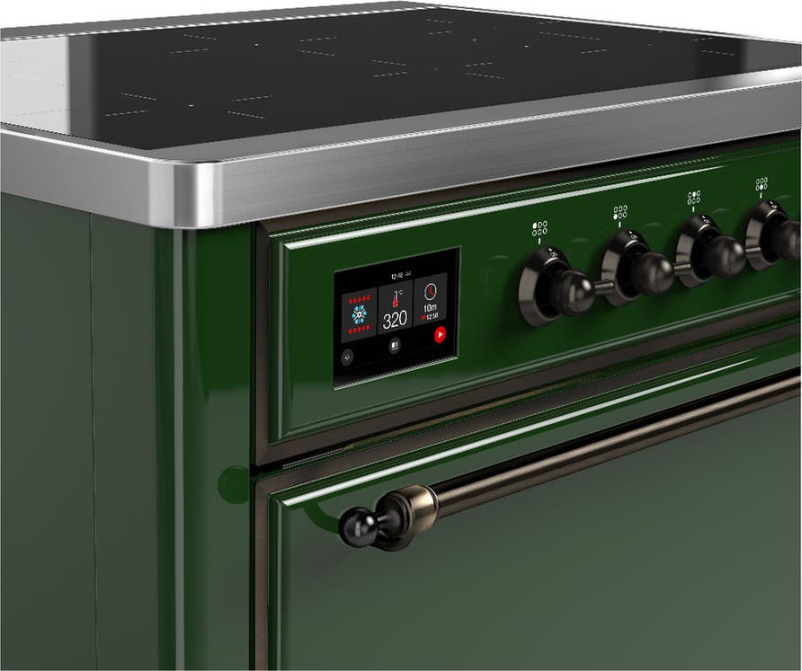 Ilve UMIB36QNR3EGB Emerald Green With Burnished Trim