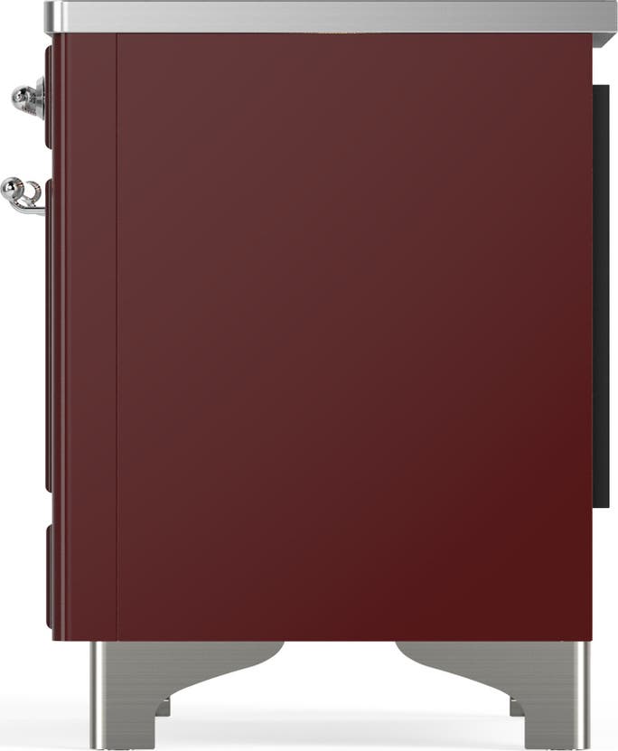 Ilve UMIB36QNR3BUC Burgundy With Chrome Trim