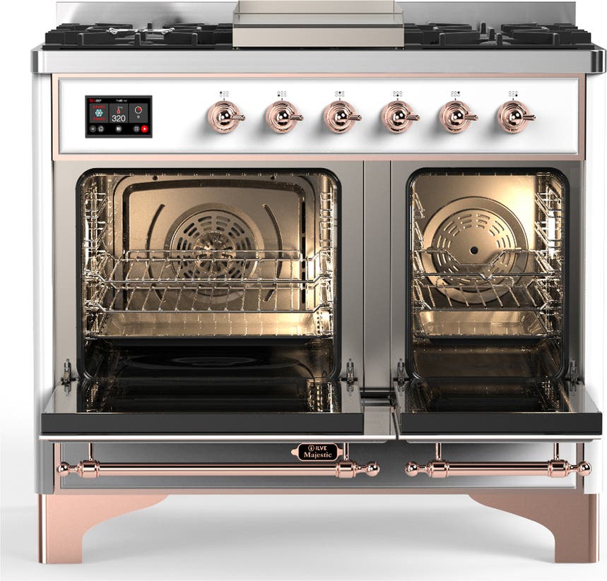 Ilve UMD40FNR3WHP White With Copper Trim, Natural Gas