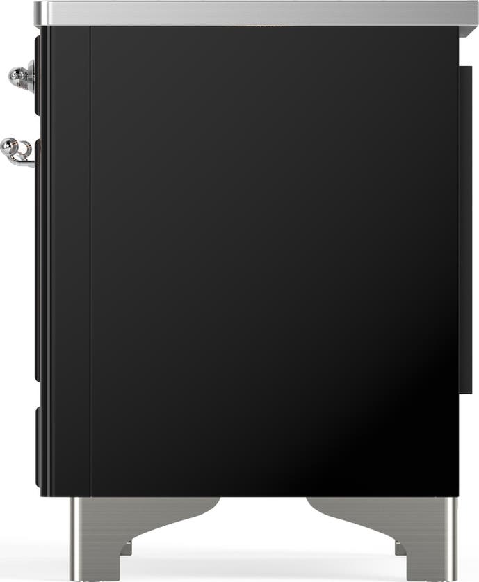 Ilve UMIB36QNR3BKC Glossy Black With Chrome Trim