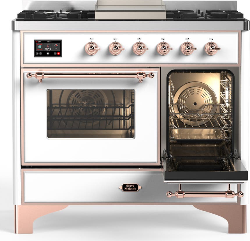 Ilve UMD40FNR3WHPLP White With Copper Trim, Liquid Propane