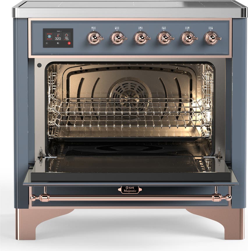 Ilve UMIB36QNR3BGP Blue Grey With Copper Trim