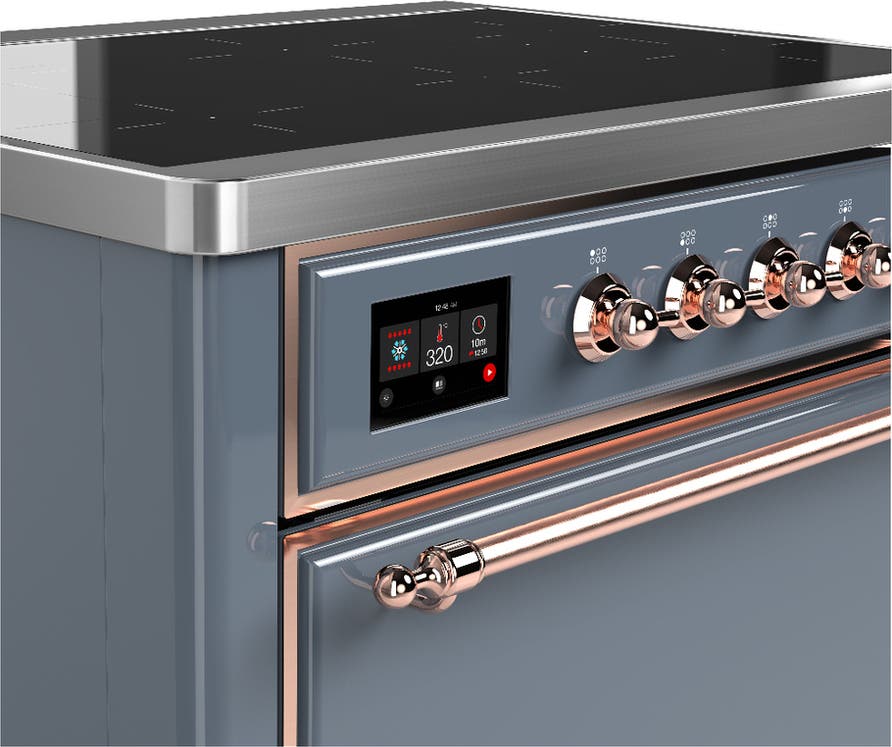 Ilve UMIB36QNR3BGP Blue Grey With Copper Trim