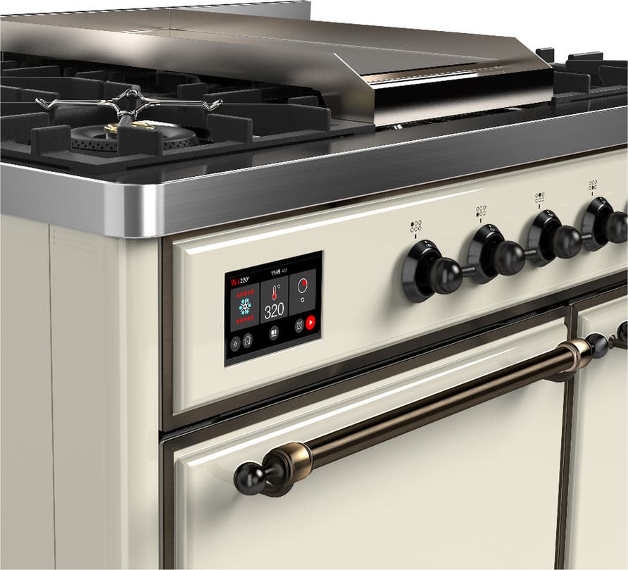 Ilve UMD40FQNR3AWB Antique White With Burnished Trim, Natural Gas