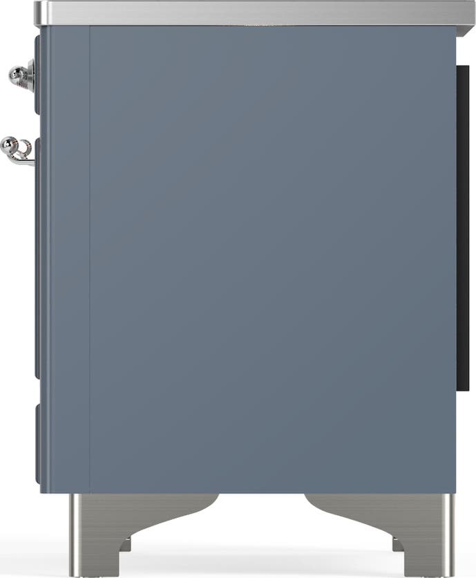 Ilve UMIB36QNR3BGC Blue Grey With Chrome Trim