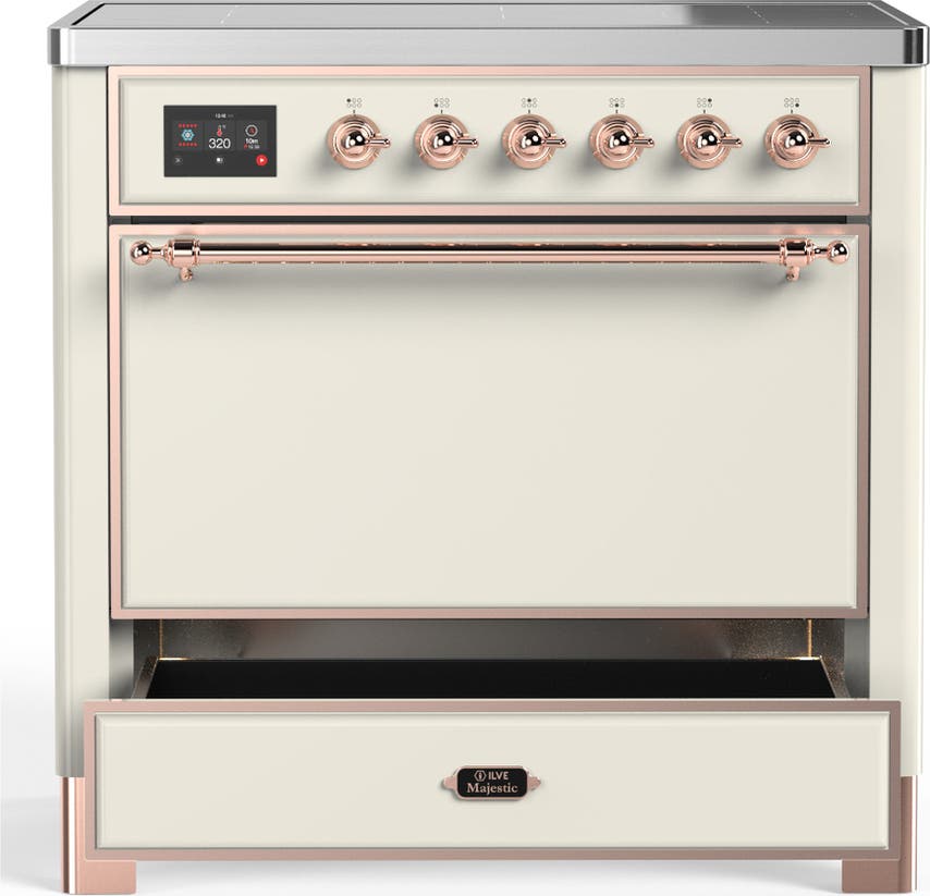 Ilve UMIB36QNR3AWP Antique White With Copper Trim