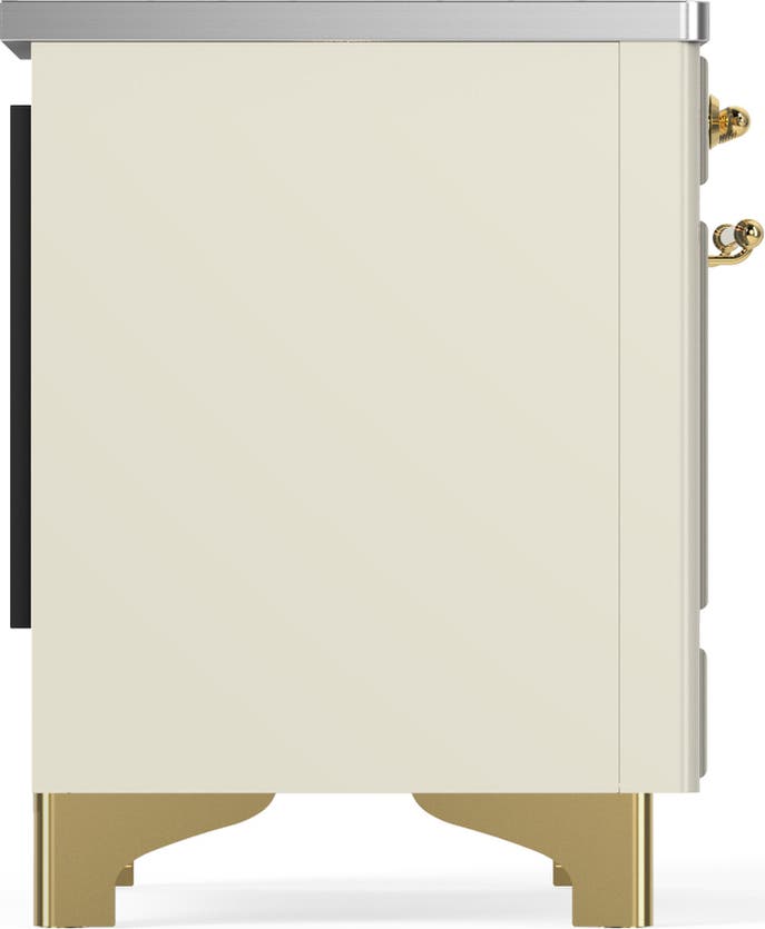 Ilve UMIB36QNR3AWG Antique White With Brass Trim