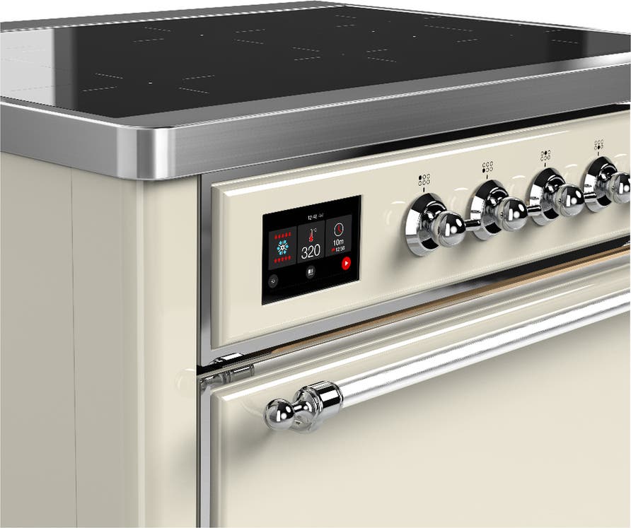 Ilve UMIB36QNR3AWC Antique White With Chrome Trim