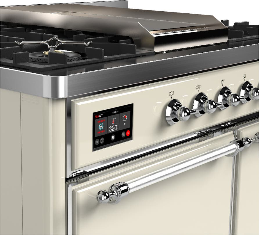 Ilve UMD40FQNR3AWCLP Antique White With Chrome Trim, Liquid Propane
