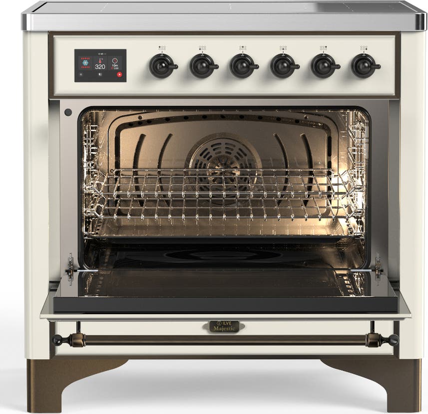 Ilve UMIB36QNR3AWB Antique White With Burnished Trim