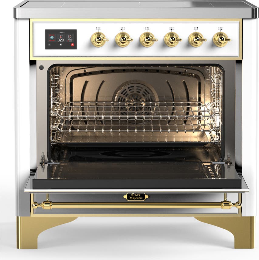 Ilve UMIB36NR3WHG White With Brass Trim