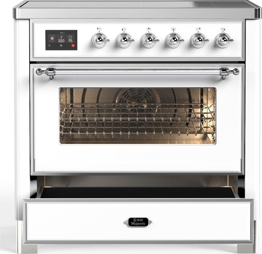 Ilve UMIB36NR3WHC White With Chrome Trim