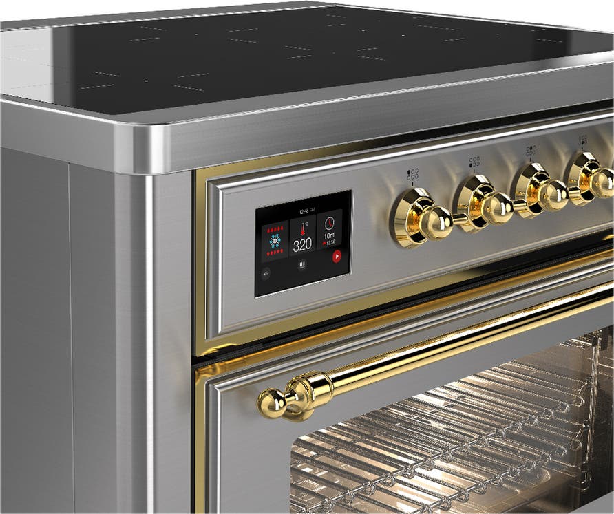 Ilve UMIB36NR3SSG Stainless Steel With Brass Trim