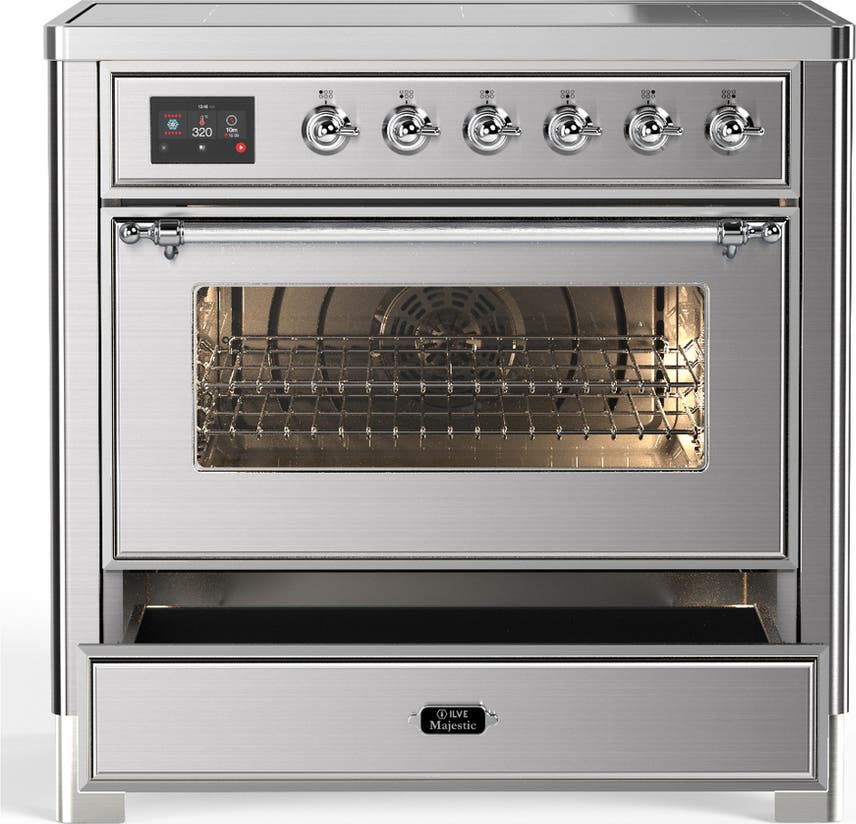 Ilve UMIB36NR3SSC Stainless Steel With Chrome Trim