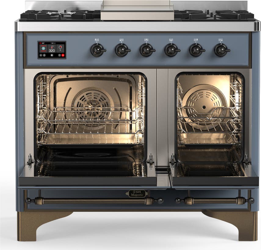 Ilve UMD40FQNR3BGB Blue Grey With Burnished Trim, Natural Gas