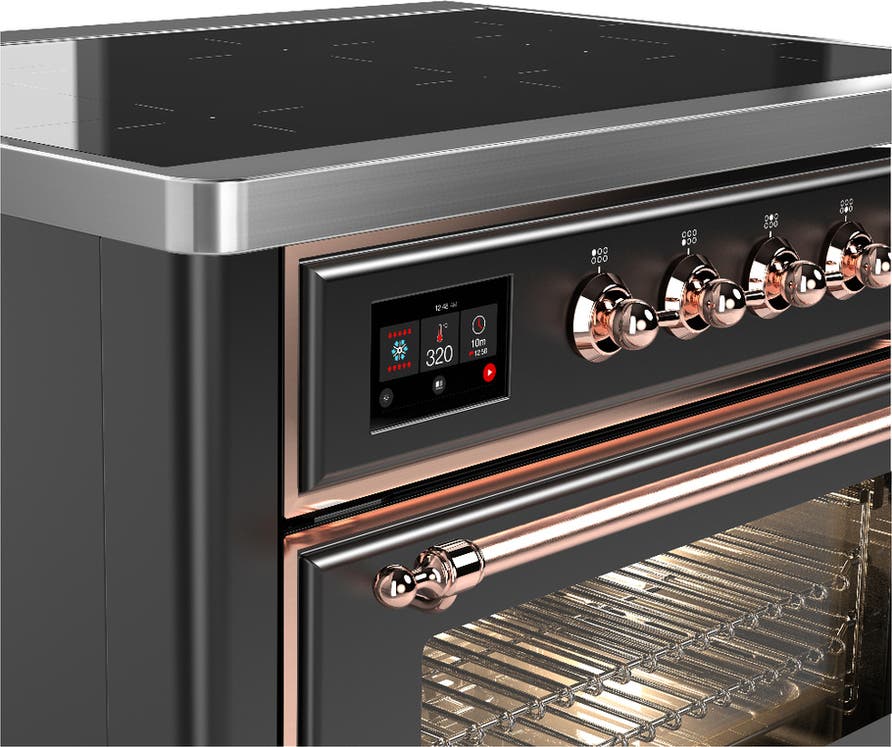 Ilve UMIB36NR3MGP Matte Graphite With Copper Trim