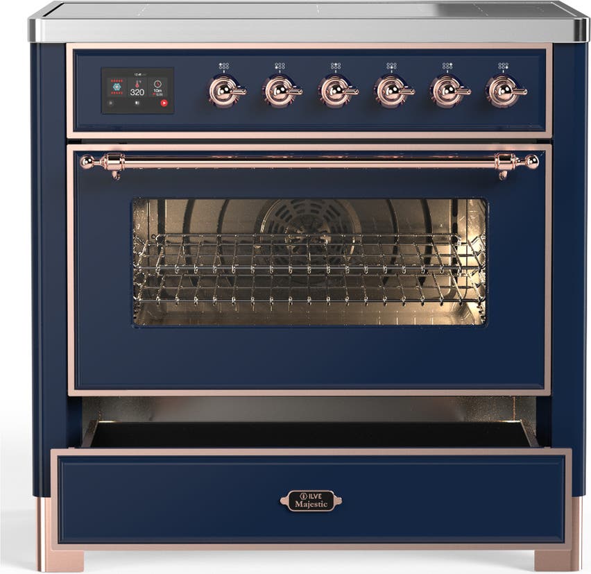 Ilve UMIB36NR3MBP Midnight Blue With Copper Trim