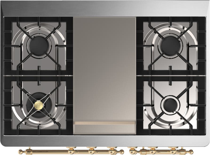 Ilve UMD40FQNR3BGG Blue Grey With Brass Trim, Natural Gas