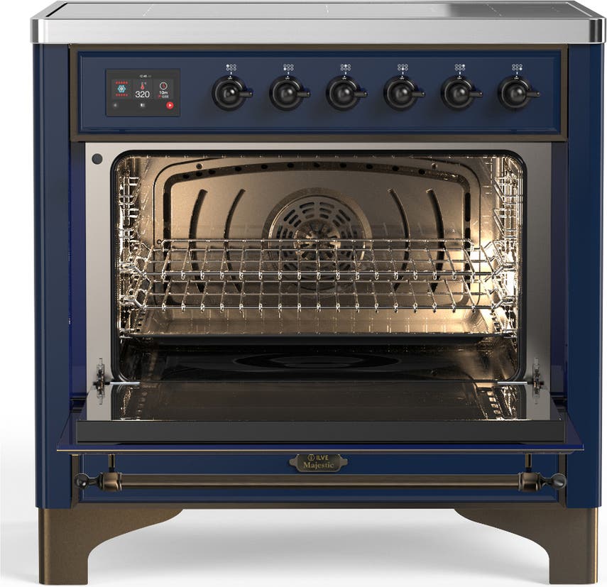 Ilve UMIB36NR3MBB Midnight Blue With Burnished Trim