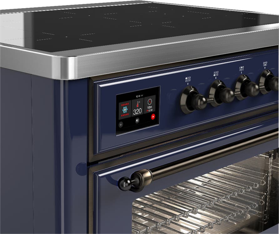 Ilve UMIB36NR3MBB Midnight Blue With Burnished Trim