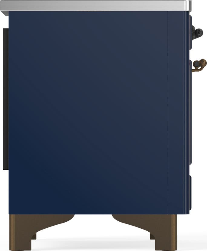 Ilve UMIB36NR3MBB Midnight Blue With Burnished Trim
