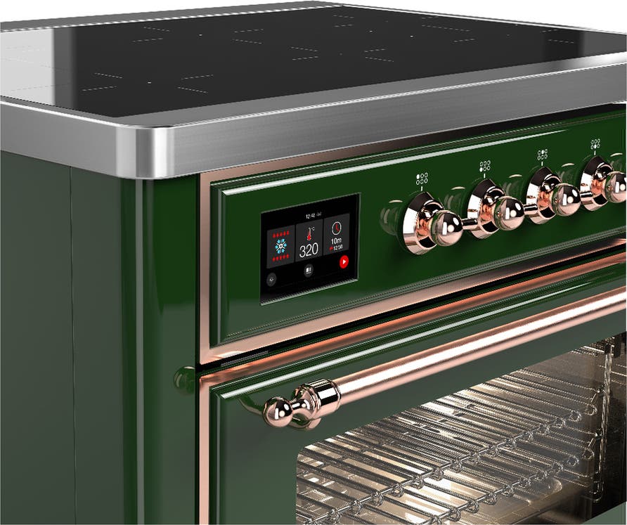 Ilve UMIB36NR3EGP Emerald Green With Copper Trim