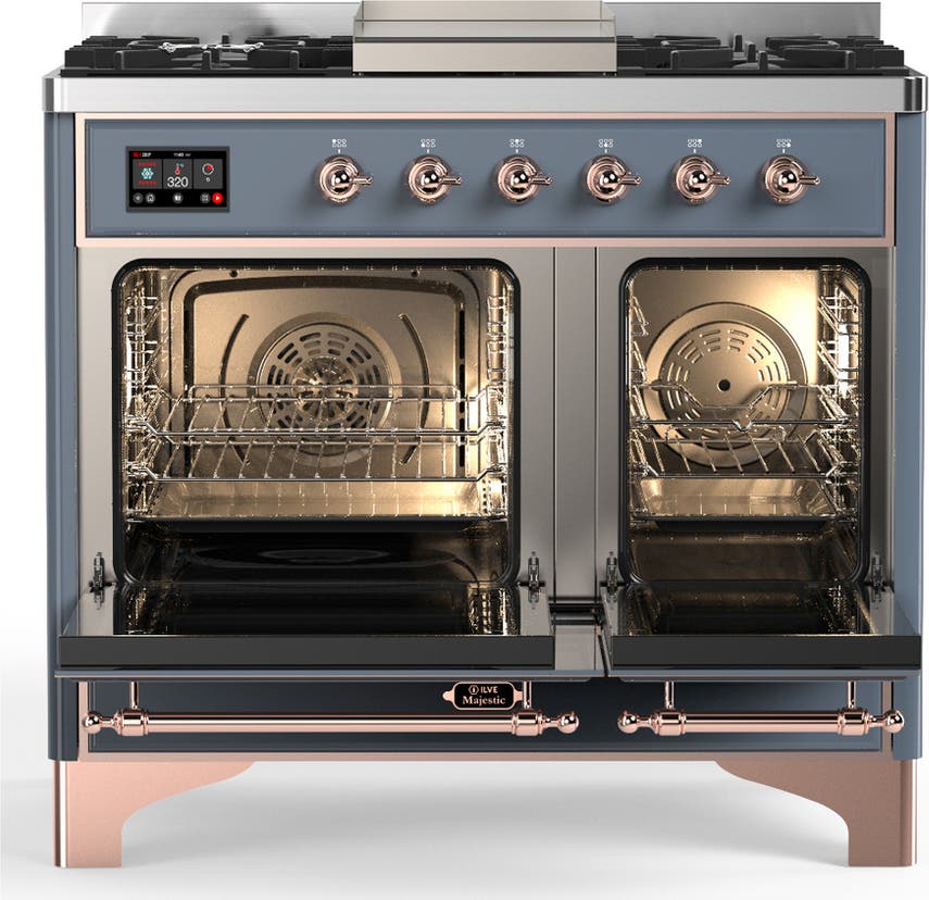 Ilve UMD40FQNR3BGPLP Blue Grey With Copper Trim, Liquid Propane