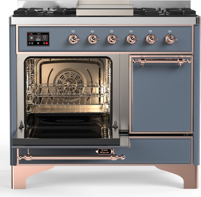 Ilve UMD40FQNR3BGPLP Blue Grey With Copper Trim, Liquid Propane
