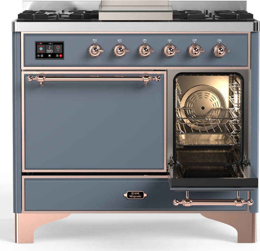 Ilve UMD40FQNR3BGPLP Blue Grey With Copper Trim, Liquid Propane