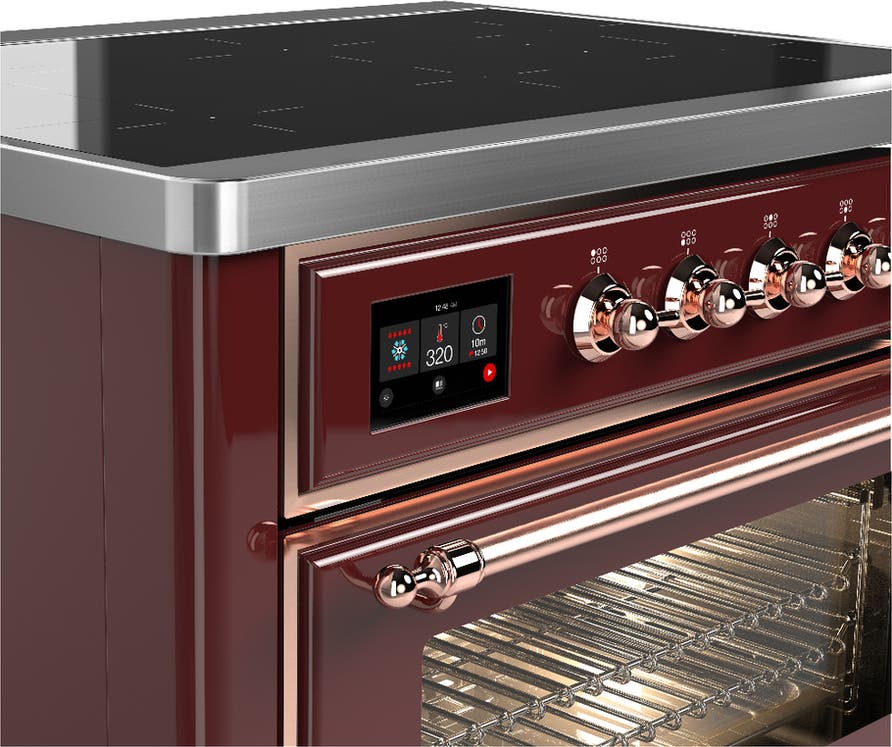 Ilve UMIB36NR3BUP Burgundy With Copper Trim