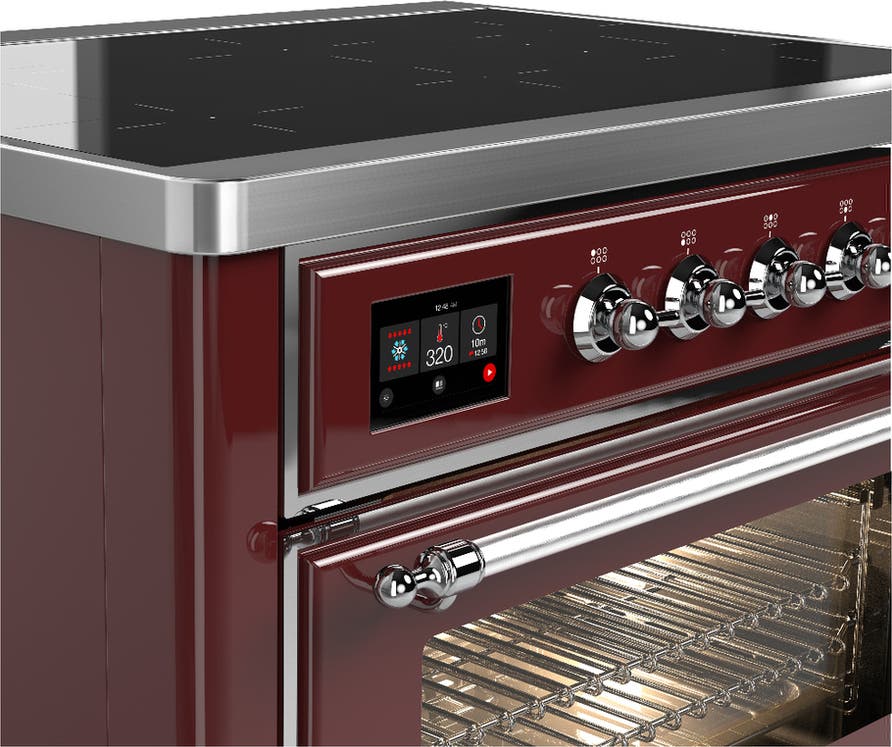 Ilve UMIB36NR3BUC Burgundy With Chrome Trim