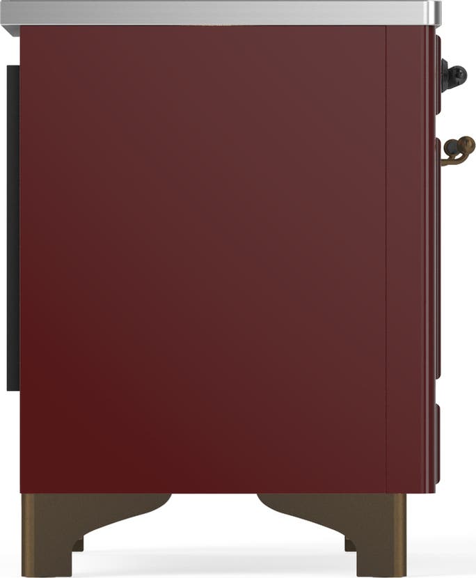 Ilve UMIB36NR3BUB Burgundy With Burnished Trim