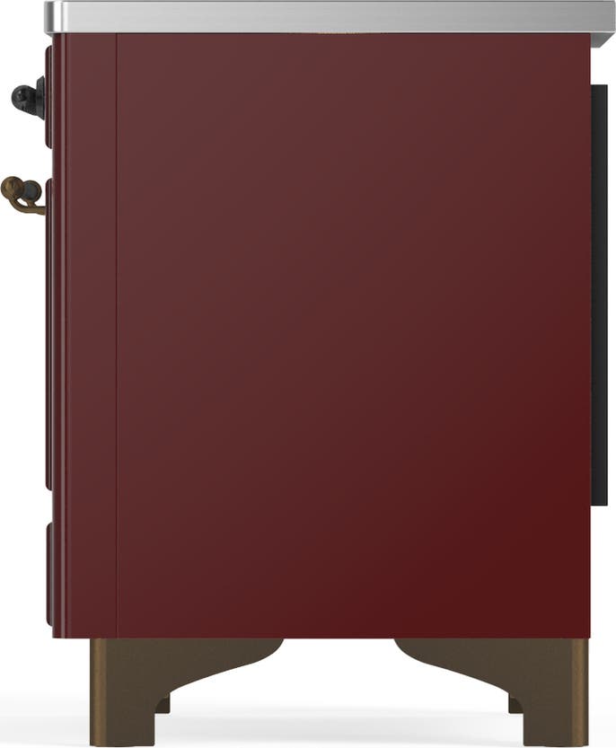 Ilve UMIB36NR3BUB Burgundy With Burnished Trim